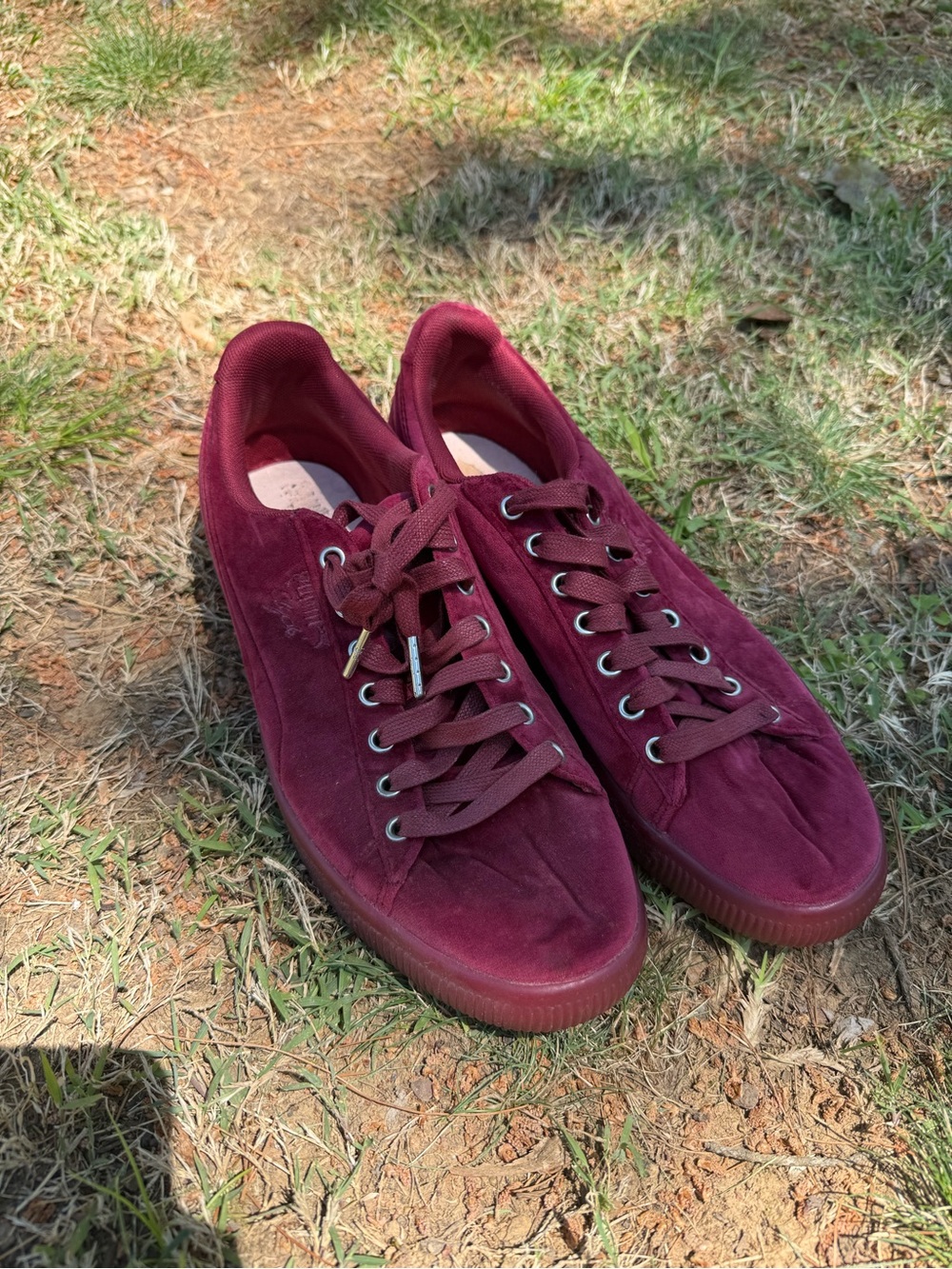 Puma Men's Clyde Velour Ice- Tibetan Red